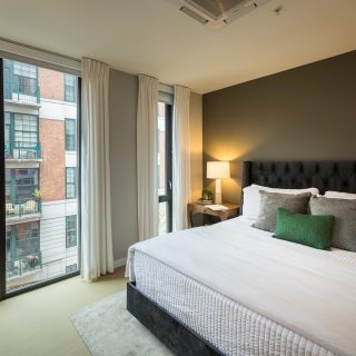 Splendid furnished The National bedroom with enormous windows in Old City apartment for rent